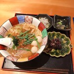 星火 - 星火ラーメンと黒米のおにぎり膳（醤油）