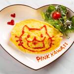 PINK KAWAII CAFE - FUWATOROオムライス：ドール達が目の前でお絵描きさせていただきます♪