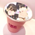 PINK KAWAII CAFE - カフェプリ：携帯に入っているお好きな画像をドリンクの上に印刷できます♪逆再生動画がおすすめ！