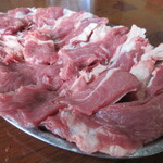 食事処 ヒデ - 羊ランチの羊肉は量が多い！