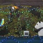 上野精養軒 本店レストラン - 暗くなるのが早くなってきたのでイルミネーションの季節だよね。さりげなくパンダがいるのがいいなぁ。ちびつぬ「シャンちゃ～ん、また明日も来るわね～」ということでボキらは今晩泊まるホテルがある浅草に移動しま～す。