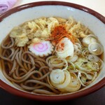 山王一丁目食堂 - かけそば+無料の天かす+七味 380円