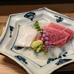 すし処 みや古分店 - お造りは鮪、ボストン、ほし鰈は３日寝かせ