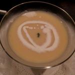 グリルフレンチ - とうもろこしの冷製スープ