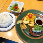 肉が旨いカフェ NICK STOCK - おろしハンバーグセット 980円＋税