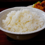 味楽 - ご飯並盛り、並じゃないけどめちゃくちゃ多いってほどでもない感じだ。