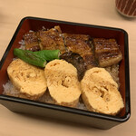 Fukunoya - うなたま丼（赤出し、先付け、漬物付き）2000円