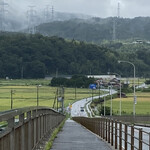 シエスタ - 中海大橋から見た店舗外観
      (青い看板の辺りにある)