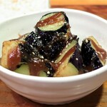 やきとり 正や - 茄子揚げ 田楽味噌がけ