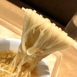 らぁ麺や 嶋 - つけ汁へドボン