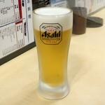 駅前酒場もつ焼きもつ煮込み 松井 - スーパードライ生ビール