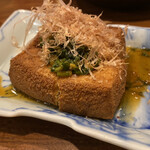 やさい串巻き なるとや - 豆腐ニラ醤油、これまたヘルシーな変化球ですねぇ