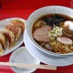 栄幸亭 - 冷やしらーめん(夏季限定)+ジャンボギョウザ