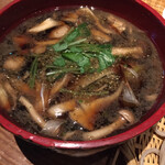 守破離 - 地鶏きのこつけ汁そば1150（麺太い）