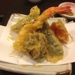 そば処 おまた - 天ざるの天ぷら