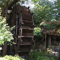 黒茶屋 - 水車がお出迎え