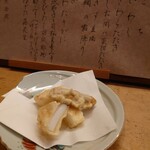 花いち - ヤリイカと干し芋の天ぷら