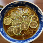 石臼挽きそば 石月 - すだちの冷かけ蕎麦