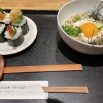 ISOGAMI　FRY　BAR - 月見そばと天むす