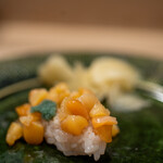 うを徳 - 2020.9 伊勢小柱とボタン海老の卵