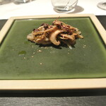 リストランテ カノフィーロ - ヤマメ新子のエスカベーチェ　キノコのマリナート