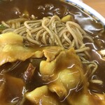 Nakajima Kogane - カレー南蛮そばの麺をアップで