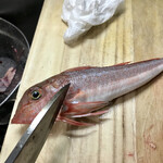 道の駅おが - あとは切るだけ