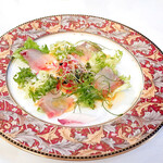 Mein Dainingu - 伊豆沖鮮魚のサラダ仕立伊東産みかんのドレッシングと亜麻仁オイル