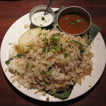 アーンドラ・キッチン - ('12/06)ハイデラバーディビリヤニ（1490円）　要予約　ちなみに今回は17時半で売り切れましたと他のお客さんに説明していました。