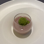 プレゼンテ スギ - わらび餅風のものにセロリアイス