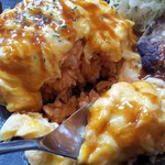 街の洋食屋ブラトン - 「ミニオムライス＆チーズハンバーグ」のミニオムライスのケチャップライス