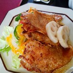 Beasuton - 国産豚ロース生姜焼き定食のメインディッシュ(R2.7.31撮影)