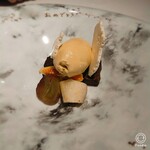 ミザンセーヌ - デザート。メッセージ入れてくれるサービスもあります(*^^*)