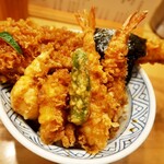 金子屋 - 天丼（松）穴子（ご飯少なめ）