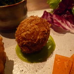 かちがらす - ☆空豆の揚げ物に空豆のソースで☆