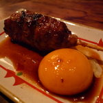 かちがらす - ☆つくね地玉子添え…この玉子キラリ～ンですね♪☆