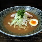 自己流ラーメン綿麺 - 和風とんこつ　６杯目＋燻製ハムトッピング