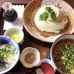 むぎの里 - ランチの香りつけ麺セット