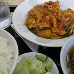 林林 - 豚肉のﾁﾘｿｰｽ定食６３０円