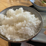 男の暖簾 - 定食の米飯(普通盛)はこれくらい