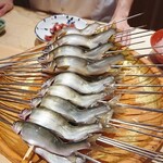 銀座 しのはら - 鮎串打ち