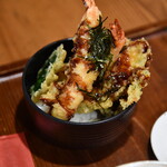 手打ちそば　不老庵 - ミニ天丼