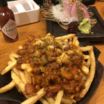 ご馳走厨房 欒 - ほうぼうの刺身とチリコンカンポテト