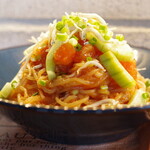 Chilled whitebait and minced scallops in fresh tomato sauce Morioka Cold MEN