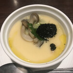 日本酒Dining 根岸 川木屋 - お通しの冷製茶碗蒸し