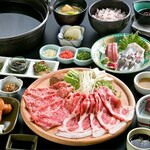 Black pork/black beef shabu shabu Satsuma course