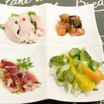Itaria Wain Shokudou Ra Furasuka - 前菜3種類+サラダ