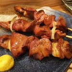 焼き鳥 ばかちん - キモ、やはりうまー