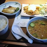 やよい軒 - 冷汁ととり天南蛮の定食（860円）