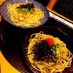 Goemon - 明太子と辛子高菜+ペペロンチーノ